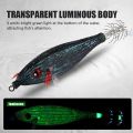 Simulation Lead Sinker Luminous Lifelike Octopus Bait Fishing Tackle weave Squid Hook Wood Shrimp Lures. 