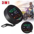 3 IN 1 Bike Digital Clock With Volt & Temperature. 