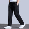 Sports Trousers Pockets Full Length Casual Male Straight Leg Pants. 