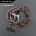 KZ Replaceble Cable KZ Wire With 3.5mm 2Pin 0.75mm Connector Oxygen Free Copper Wire For KZ ZST EDX ZSN PRO TRN MT1. 