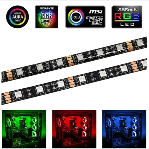 Remote Control Led Strip RGB For PC Computer Case Decor Flexible ...
