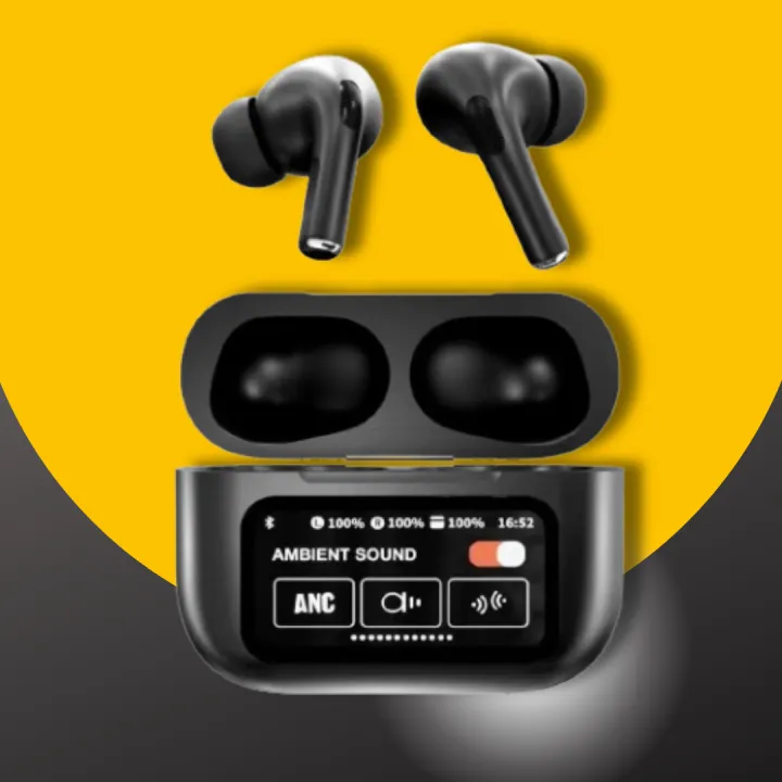A9 Pro Airpods | ANC/ENC | Touch Control | Black Color | Daraz.pk