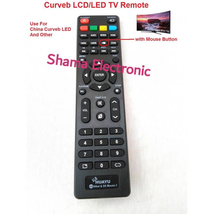 Curved Lcd/Led Tv Remote Use For Nikai Smart and Mouse