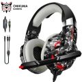 ONIKUMA K2 PRO Run Mus Gaming Headset With Noise Cancellation Mic And Hi-Fi Subwoofer for PS4 PC Xbox One - Red. 