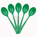 GREEN COLOR SPOONS - PACK OF 20 SPOONS - GREEN THEME SPOONS. 