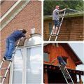 9.5ft - 10.5ft - 12.5ft - 14.5ft -16.5ft - 19ft - 20.5ft / Telescoping Ladder with Tool Tray, Multi-Purpose Extension Ladder, Aluminum Folding Ladder Collapsible Ladder, Telescopic Ladders Foldable Extendable Ladder for Home And Outdoor Use. 
