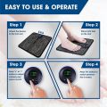 EMS Foot Massager Mat Reshaping Pad Rechargeable Bioelectric Acupoints Pulse Muscle Improve Blood Circulation Relief Stress Pain Health Care Folding Portable Mat Feet Therapy Machine for Home and Office. 