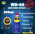 "WD40 Rust Removing Spray (200ml) - Made in UK | Rust Remover & Lubricant Spray | Anti-Rust & Corrosion Protection| Original Zang Remover Product. 