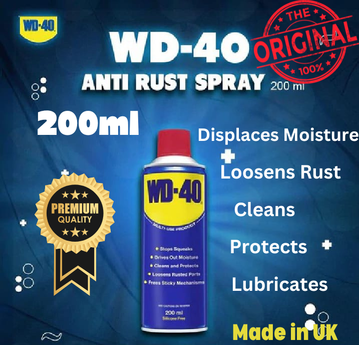 "WD40 Rust Removing Spray (200ml) Made in UK Rust Remover