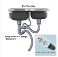 Sink waste Double bowl kitchen pipe kit fitting complete. 