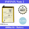 Infinix Note 2 BL-40BX Battery Replacement Premium Quality 4000mAh For Infinix Note 2. 