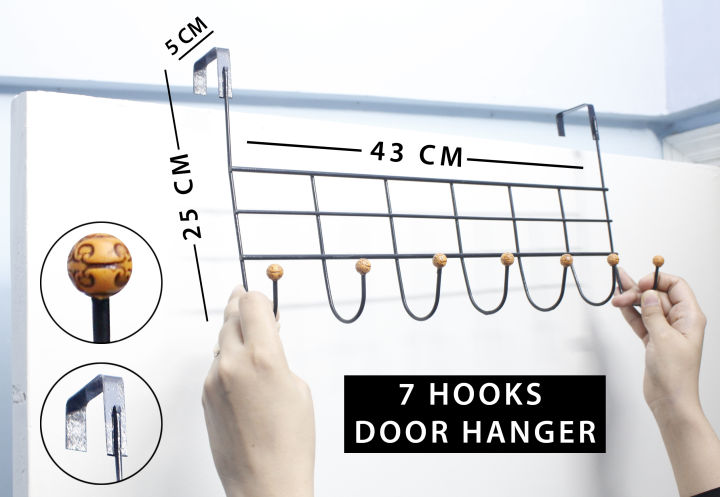 Easy-to-Install best-Shaped Door Hooks with 7 Hooks - Modern Metal ...