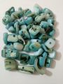 Mix Synthetic Stone Sea Green Beads Of Mix Sizes And Shapes. 60 to 40gms Beads, Aesthetic Beads For DIY Jewelry Making, Jewelry, Dress Accessories, Crafts, and Home Décor. 