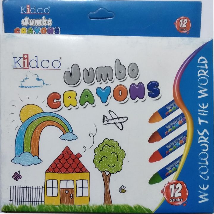 Jumbo Wax Crayon 12 Colors Art # 312 (1 Pcs)