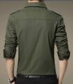 Xeesh Collection Army Green Double Pocket Style Shirt For Men EC-126(B). 