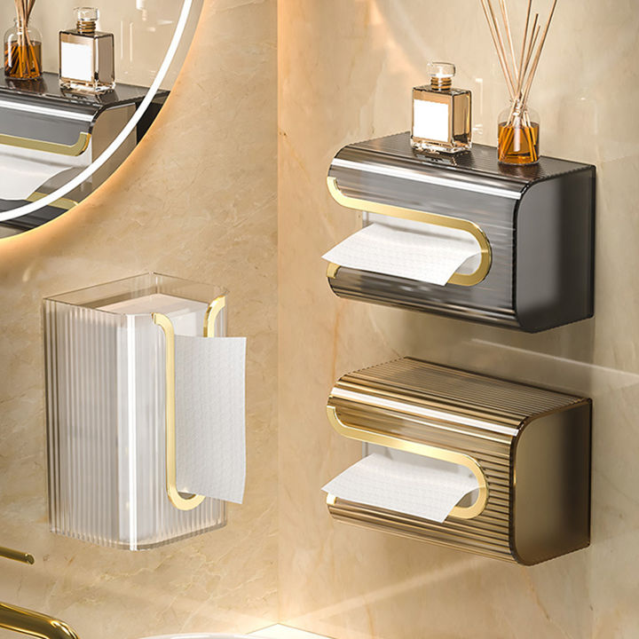 Luxury Tissue Box Wall-Mounted Transparent Tissue Box Table Napkin ...