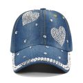 【HOT】 Diamond Setting Baseball Caps New Style Pure Men And Women Sun Hat Rhinestone Hats Denim And Cotton Snapback Cap Hip-Hop Hat. 