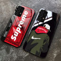 Supreme Phone Case Samsung Galaxy A52 Back Cover Tempered Glass Protector Mirror Cases SUP Superme Supreme Design Samsung Galaxy A52 Case. 