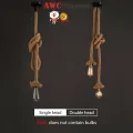 Rope Ceiling Hanging Lamp Base E27 1 meter 220V Kitchen Loft Industrial Retro Hanging Edison Decor Pendant Light BULB NOT INCLUDED. 