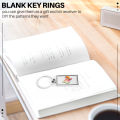 Sublimation Blank Keychain Rectangle Metal Heat Transfer Keychain. 