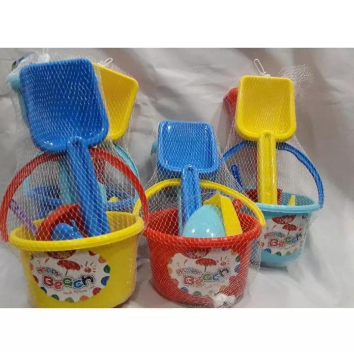 Kids Sand Beach Bucket 7 Pcs Bucket Tools Toy For Kids