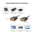 DVI-D 24+1 Dual Link Male to Male Digital Video Cable Gold Plated with Ferrite Core Support 2560x1600 for Gaming, DVD, Laptop, HDTV and Projector 6 Feet ( Branded Used ). 