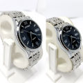 Pack of 2 - Couple Watches Top Branded Fashion Quartz High-Quality Stainless-Steel Chain Water Resistant Pair Watches for Couple. 