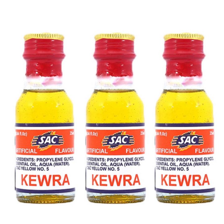 Pack of 3 - Kewra Essence - flavor - for cooking - baking - all purpose - 25ml - SAC