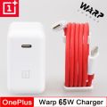 Original OnePlus 65w Warp Charger for Oneplus 9 Pro 8T Warp Charge 65W Warp Charger with Quick Rapid Charge Power Charger AC Adapter Power Adapte Oneplus 7t PRO McLaren Original 5 6 6t 7pro Warp charger 30W USB Dash Adapter Type C. 