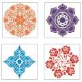 Flower stencil Size 8''*8 Pack Of 12 stencils Flower Stencils for Painting on Wood, Canvas, Paper, Fabric, Floor, Wall and Tile. 