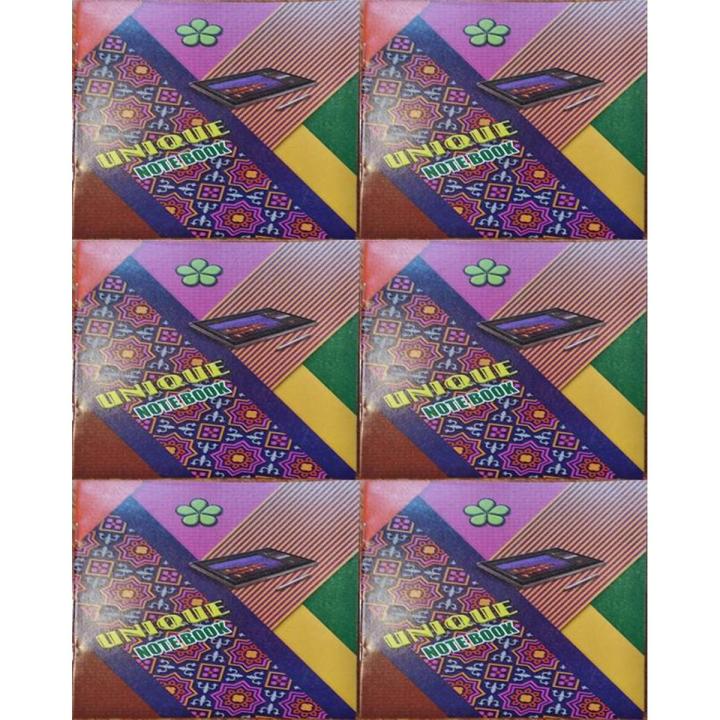 Note Book / Copy English Four Line Art # 10 (6 Pcs)