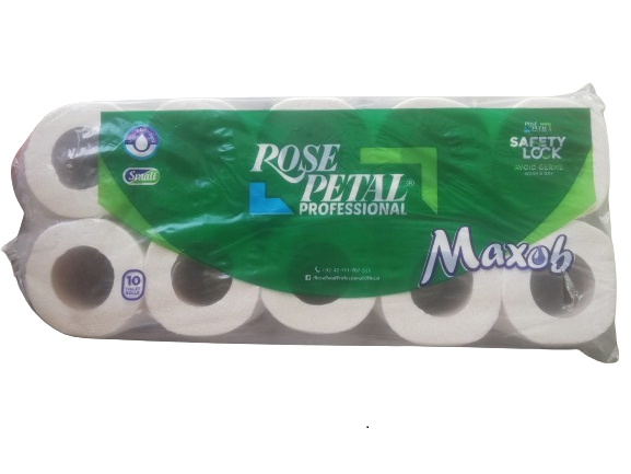 Rose Petal Professional Maxob Tissue Roll Pack Of-10