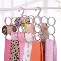 15 Ring Hole Hanger Plastic Hanging Storage Organizer Rack Scarf Holder Ties, Shawls, Accessories 5 Sections Ring Hanging Hanger. 