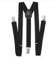 Elastic Suspenders (Gallace) For Men Black (Adjestable Size). 