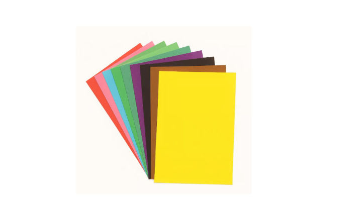 A4 Colour Chart Paper 50 Sheets (10 Different Colours) - Premium ...