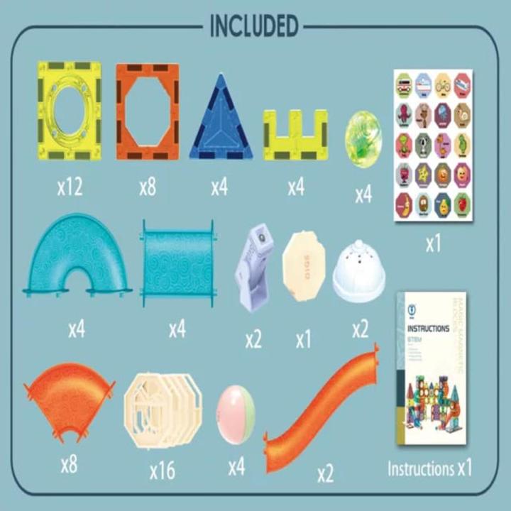 75%20PCS%20Magnetic%20Tiles%20Building%20Blocks%20Set%203D%20Magnetic%20Toys%20with%20Lights%20for%20Kids,%20Colorful%20Magnetic%20Marble%20Run%20Balls%20Educational%20Toys%20for%20Children%203%20Years%20Up,%20STEM%20Birthday%20Gifts%20-%20Image%202