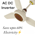 Khurshid AC/DC Inverter Hybrid Ceiling Fan AC DC Hybrid Fan with Remote Control 56' Blade Size 99.99% Pure Copper Winding. 