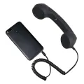 Vintage Retro Telephone Handset Cell Phone Receiver MIC Microphone for Cellphone Smartphone, 3.5 mm Socket (Black). 