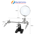 Helping Hand Soldering Stand TE-801/ TE-805 5x (With out Light) for solder work magnifying glass 4x 12x portable with Light. 