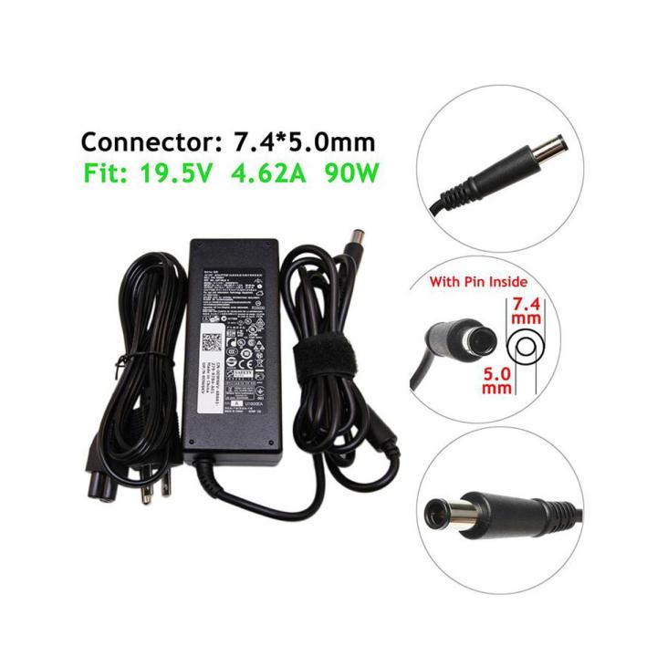 19.5V 4.62A 7.4mm  5.0mm 90W Charger Or Power Cord For Latitude: D620 D630 D800 D810   Series