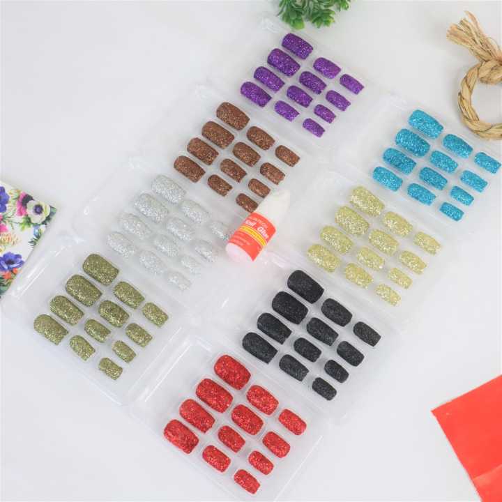 12 pcs magnetic nails with self adhesive dotted tape nails press on ...