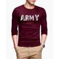 Army Printed T Shirt Full Sleeves. 