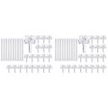 Vertical Blind Repair Carrier with Stem Vertical Blinds Repair Kit White Blinds Replacement Parts 40Pcs. 