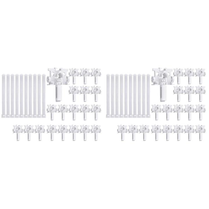 Vertical Blind Repair Carrier with Stem Vertical Blinds Repair Kit White Blinds Replacement Parts 40Pcs
