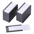 50Pcs Magnetic Label Holders with Magnetic Data Card Holders with Clear Plastic Protectors for Metal Shelf (1 x 2 Inch). 