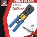 RJ45 Pass through  special crimper tool with automatic Cutting For crimping Passthrough Connector. 