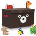 Panda Storage Bin for Toy Storage, Collapsible Chest Box Toys Organiser with Lid for Kids Playroom, Baby Clothing, Children Books, Stuffed Animal. 