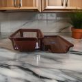 Fancy Plate Rack 3 in 1 Large Durable Plastic Kitchen Sink Dish Drying Rack and Organizer. 