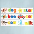 1 【Happier】 Wooden Spelling Game Building Blocks Educational Learning Toys Alphabet Spelling Exercise For Toddlers And Kids. 