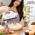 Electric Hand Mixer, Egg Beater, 7 Speed Mixer, Cake Baking Mixer, Stainless Steel Beaters, Handheld Kitchen Tool | 180W Lightweight Powerful Motor. 